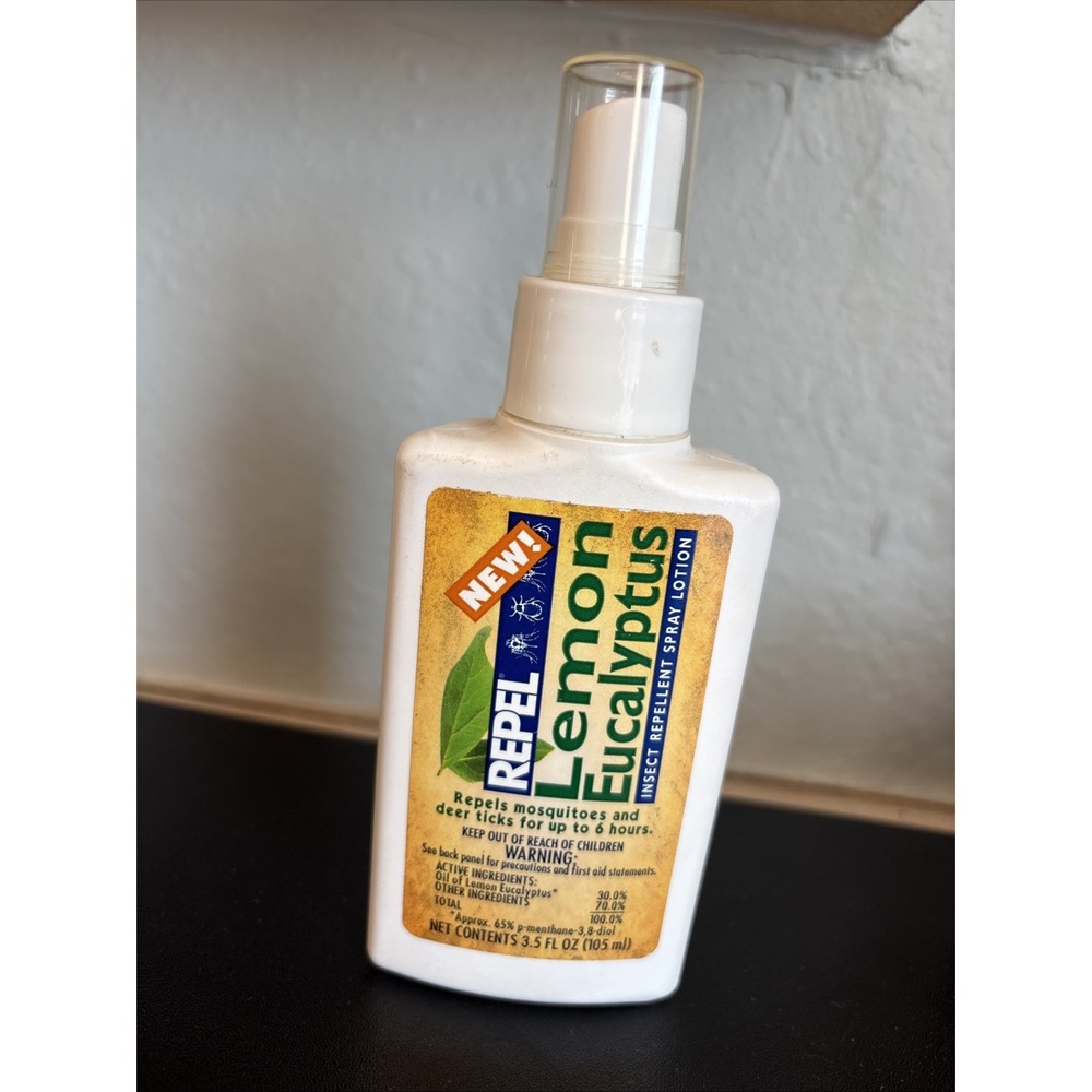 NOS Repel Plant-Based Lemon Eucalyptus Mosquito Tick Insect Repellent 3.5 fl oz